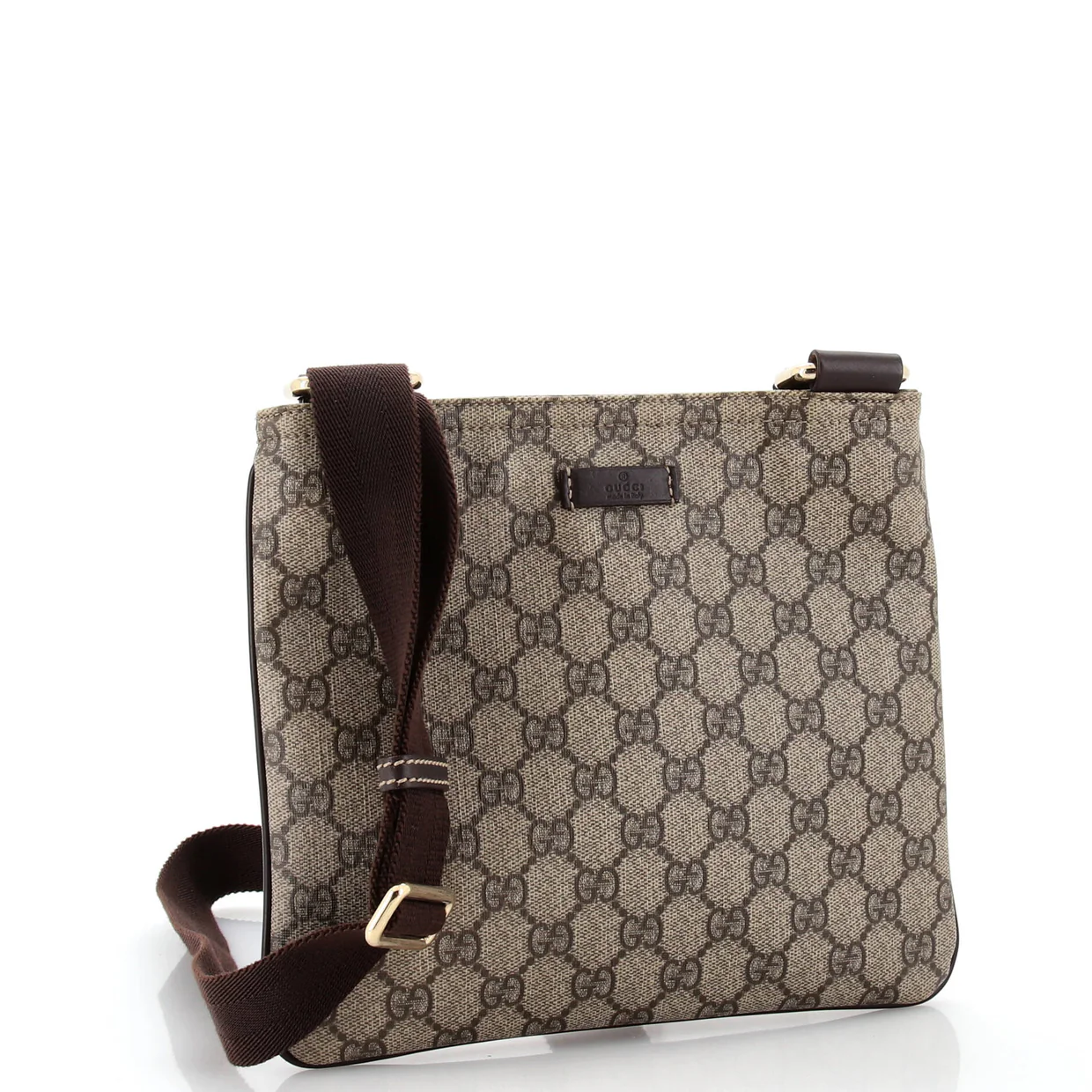 Zip Top Messenger Bag GG Coated Canvas Small - Deep Luxury