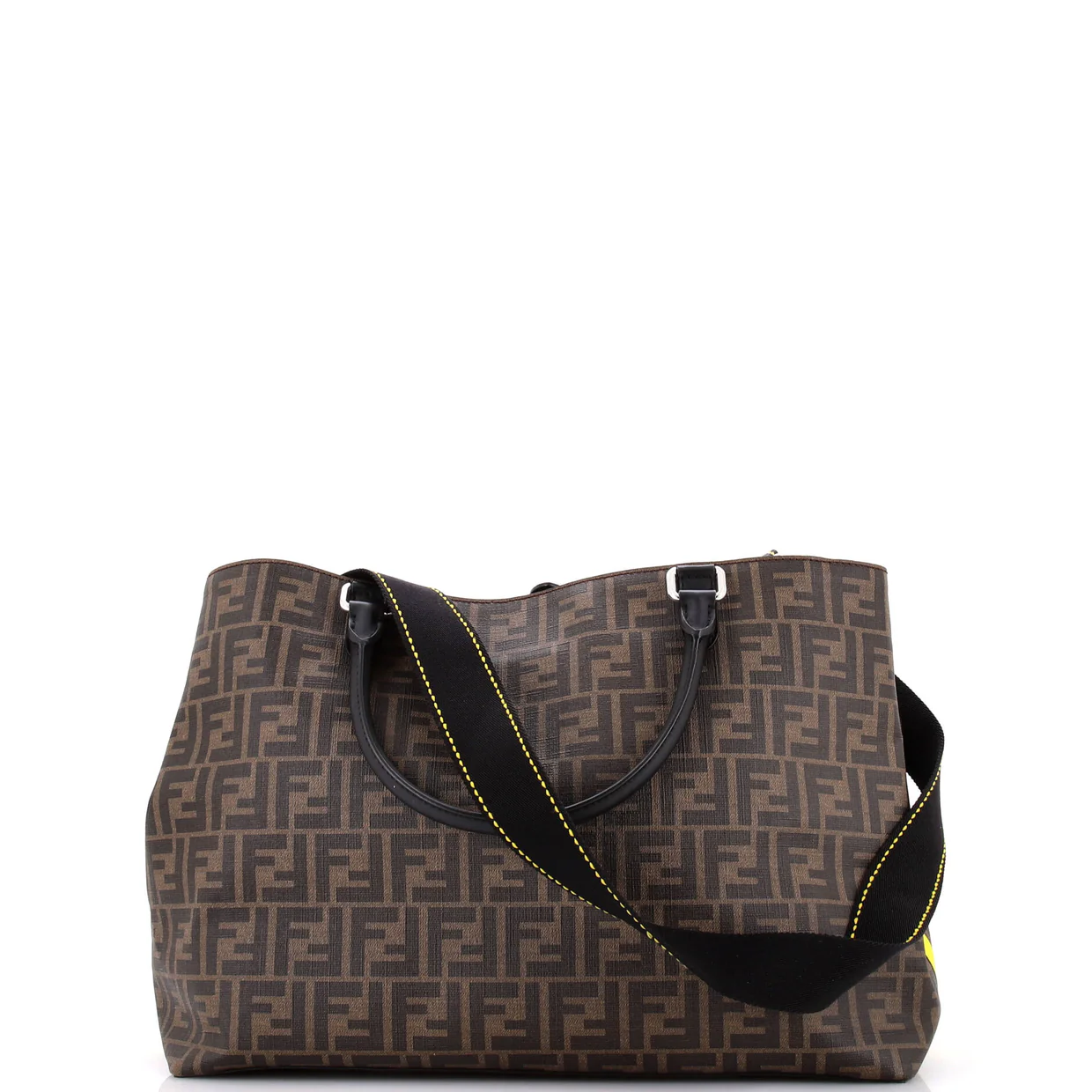 Convertible Shopping Tote Zucca Coated Canvas East West - Deep Luxury