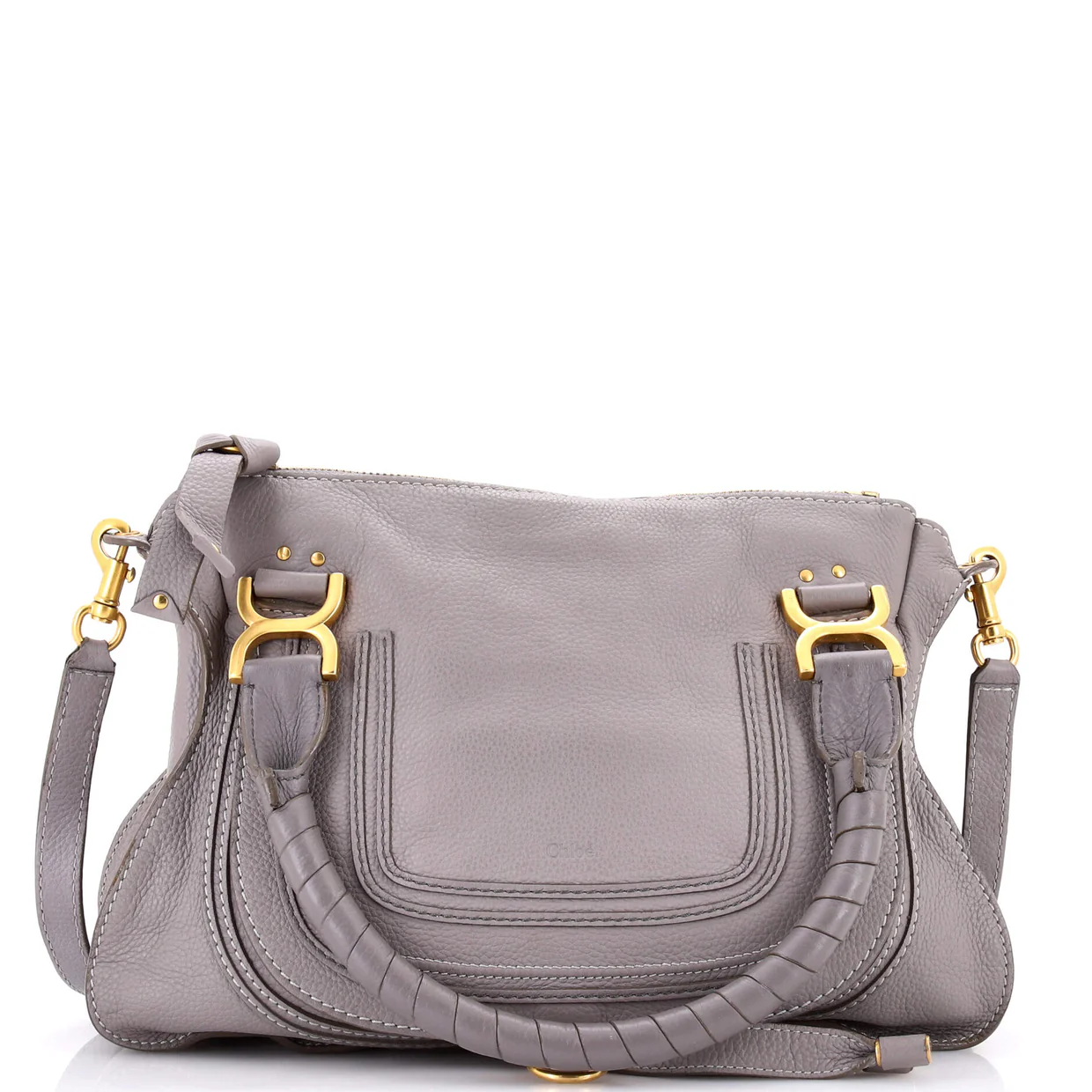 Marcie Satchel Leather Medium - Deep Luxury