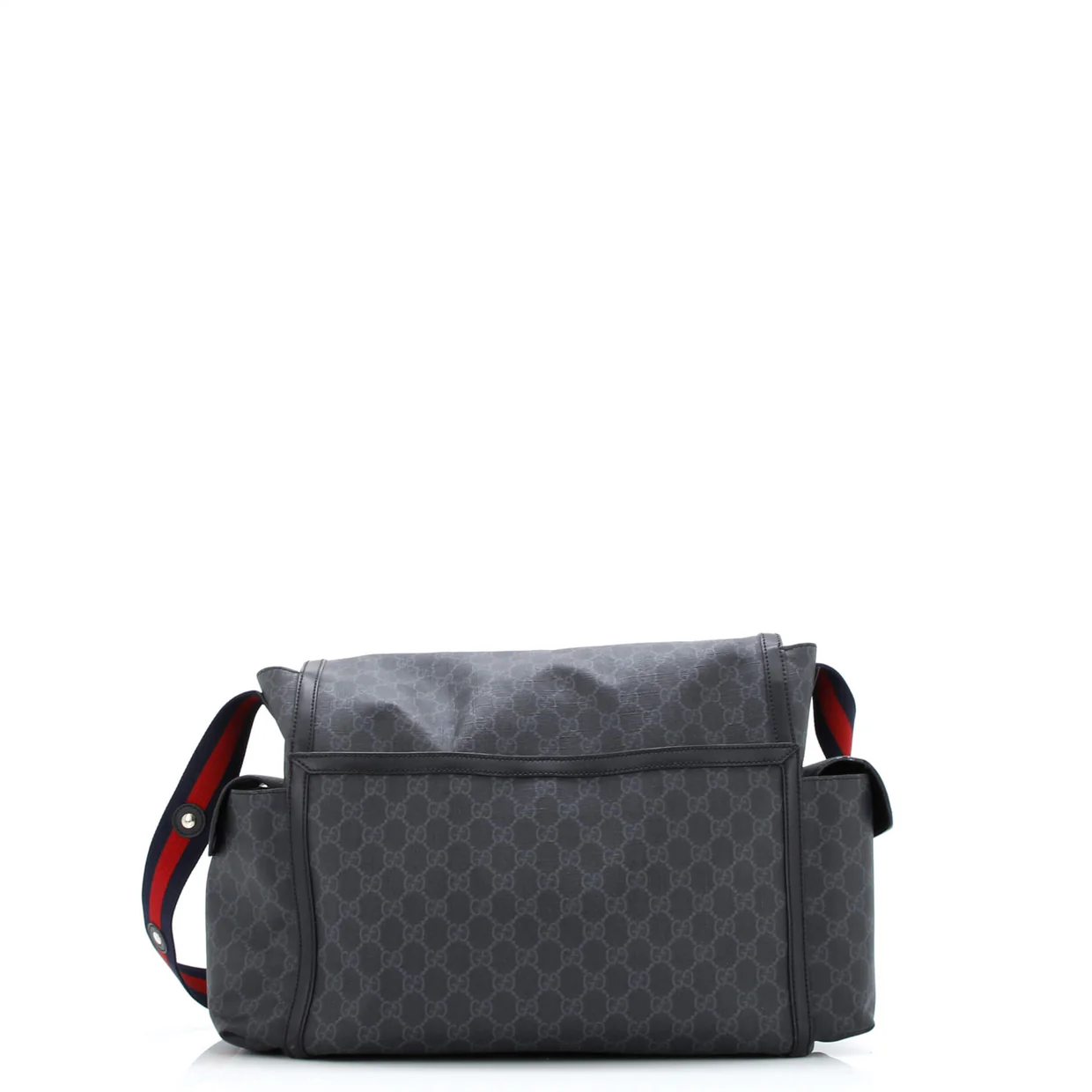 Web Strap Diaper Bag GG Coated Canvas Small - Deep Luxury