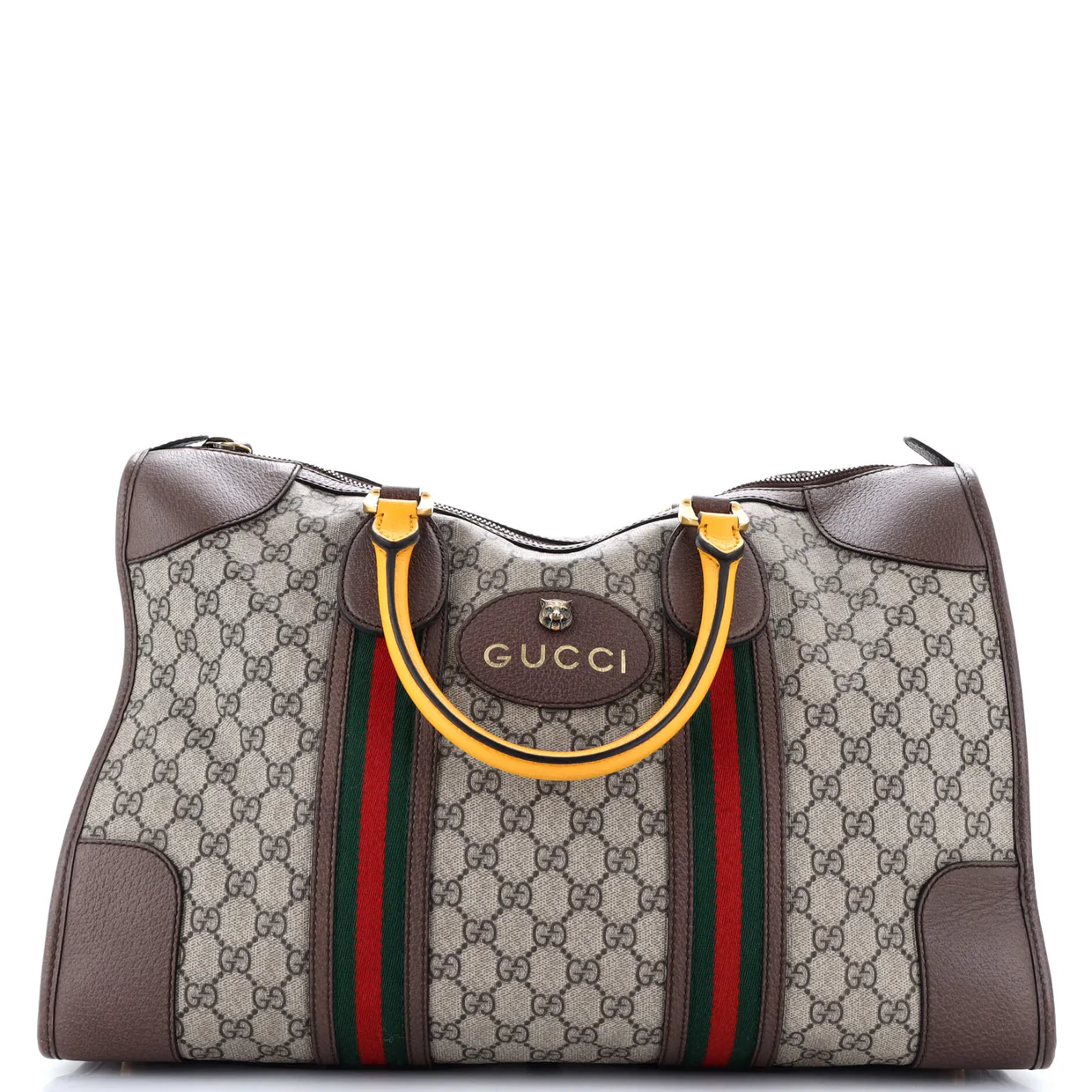 Neo Vintage Web Duffle Bag GG Coated Canvas Medium - Deep Luxury