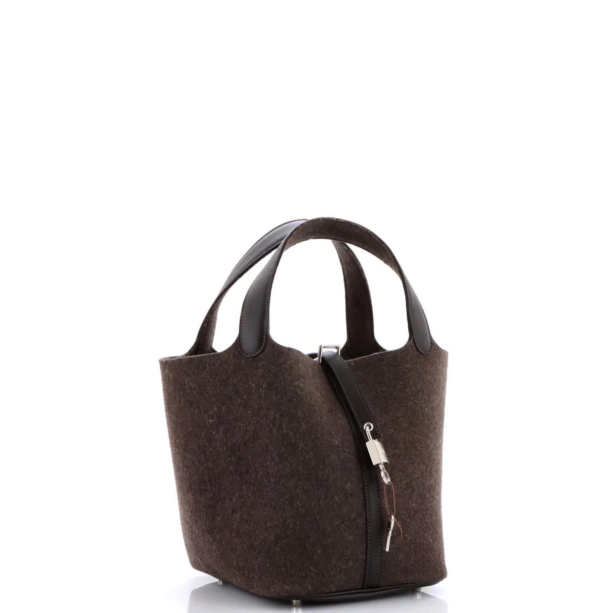 Picotin Lock Bag Felt with Leather MM - Deep Luxury