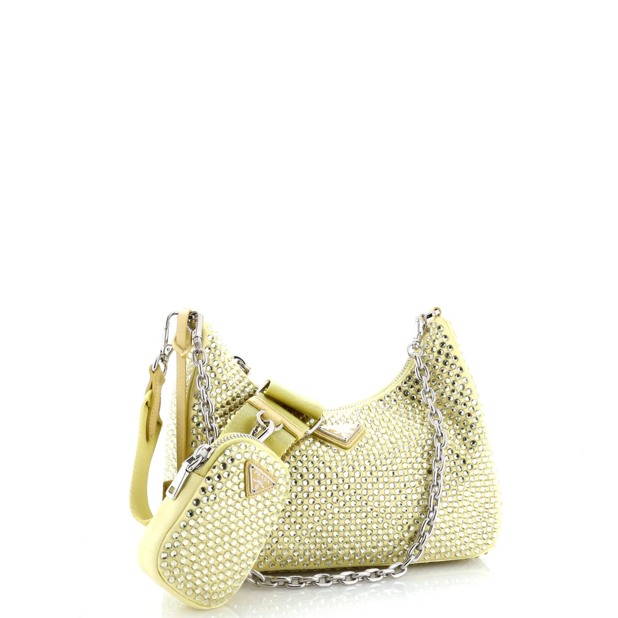 Re-Edition 2005 Shoulder Bag Crystal Embellished Satin Small - Deep Luxury
