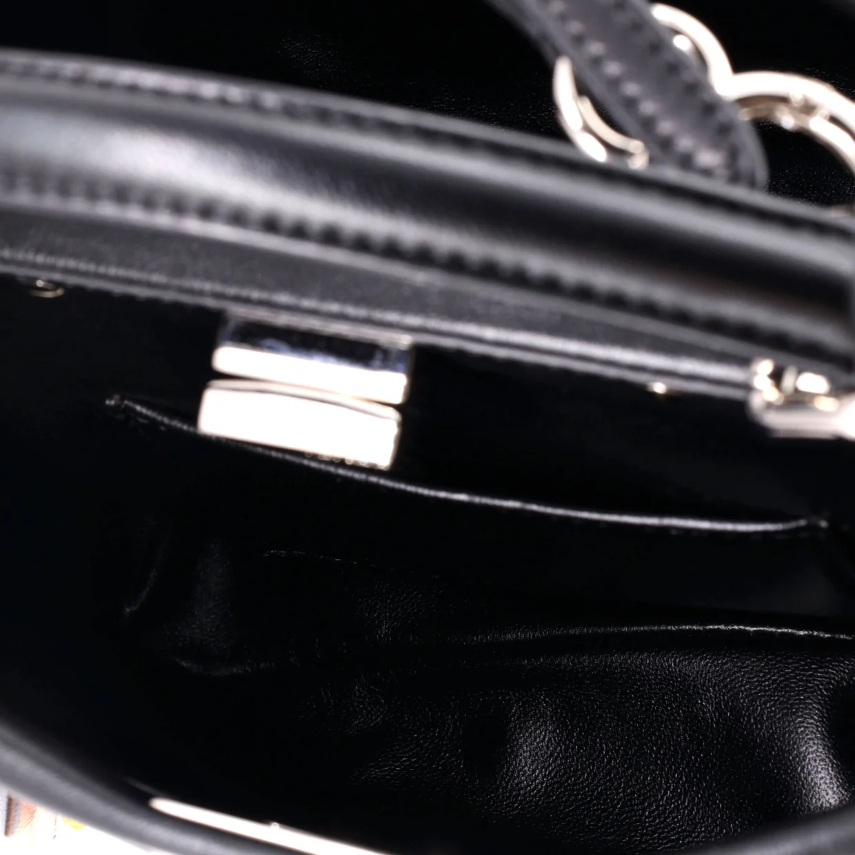 Peekaboo Bag Embroidered Leather with Floral Applique Mini - Deep Luxury