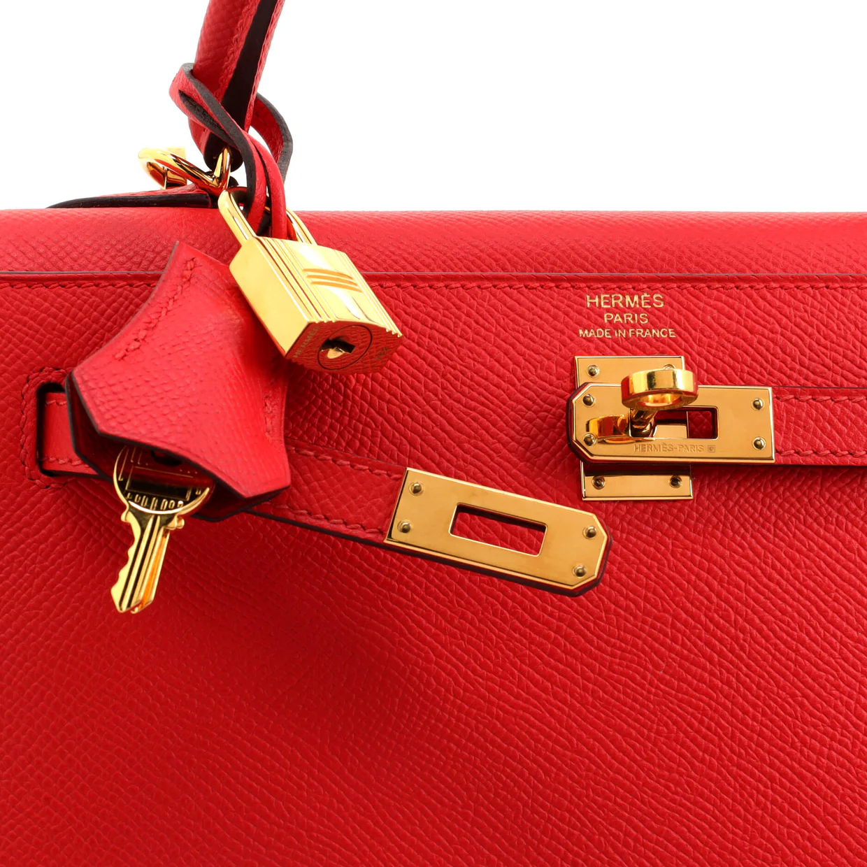Kelly Handbag Rouge Tomate Epsom with Gold Hardware 25 - Deep Luxury