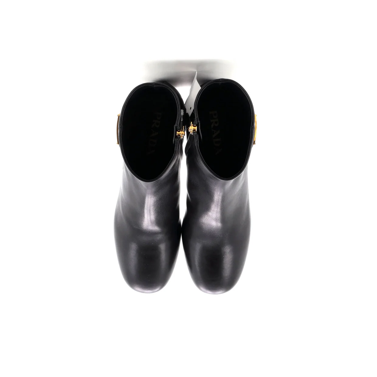 Women's Triangle Logo Ankle Boots Leather - Deep Luxury