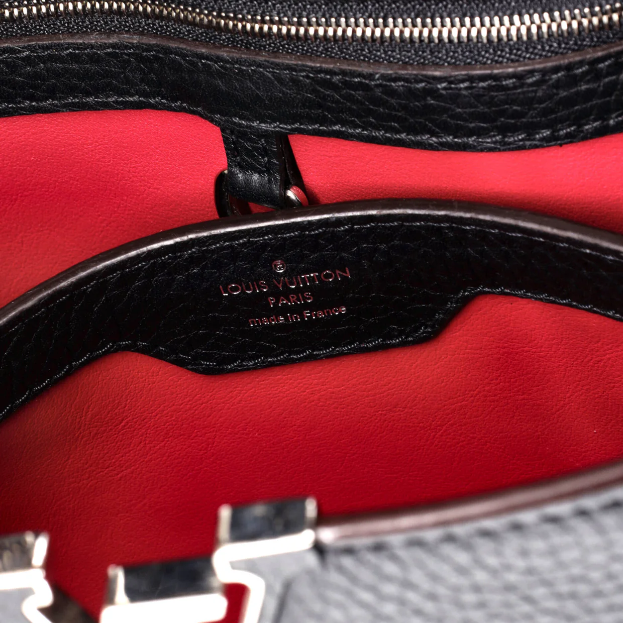 Capucines Bag Leather with Python PM - Deep Luxury