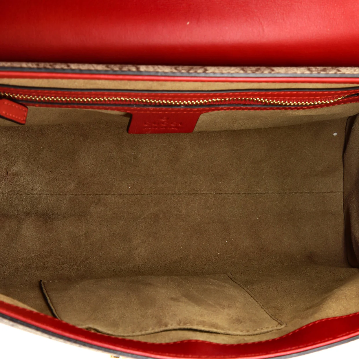 Padlock Top Handle Bag GG Coated Canvas and Leather Small - Deep Luxury