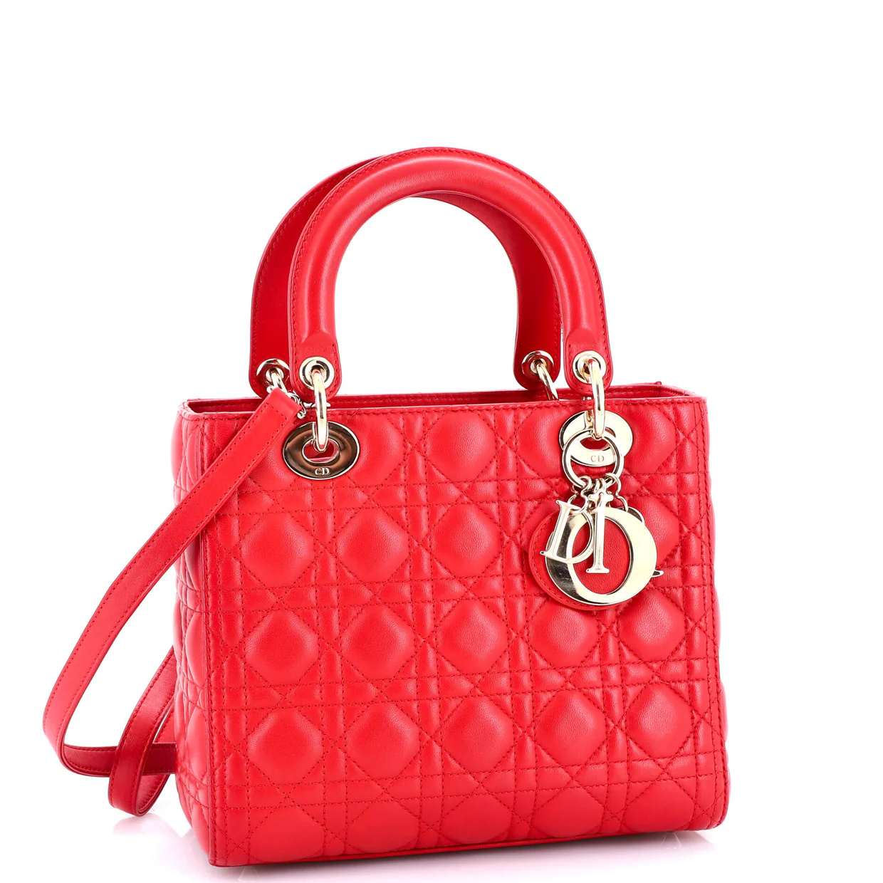 Lady Dior Bag Cannage Quilt Lambskin Medium - Deep Luxury