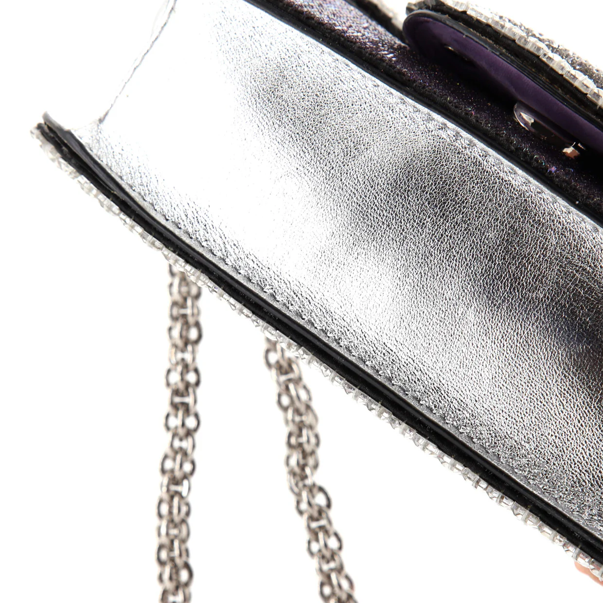 VLogo Loco Flap Shoulder Bag Embellished Leather Small - Deep Luxury