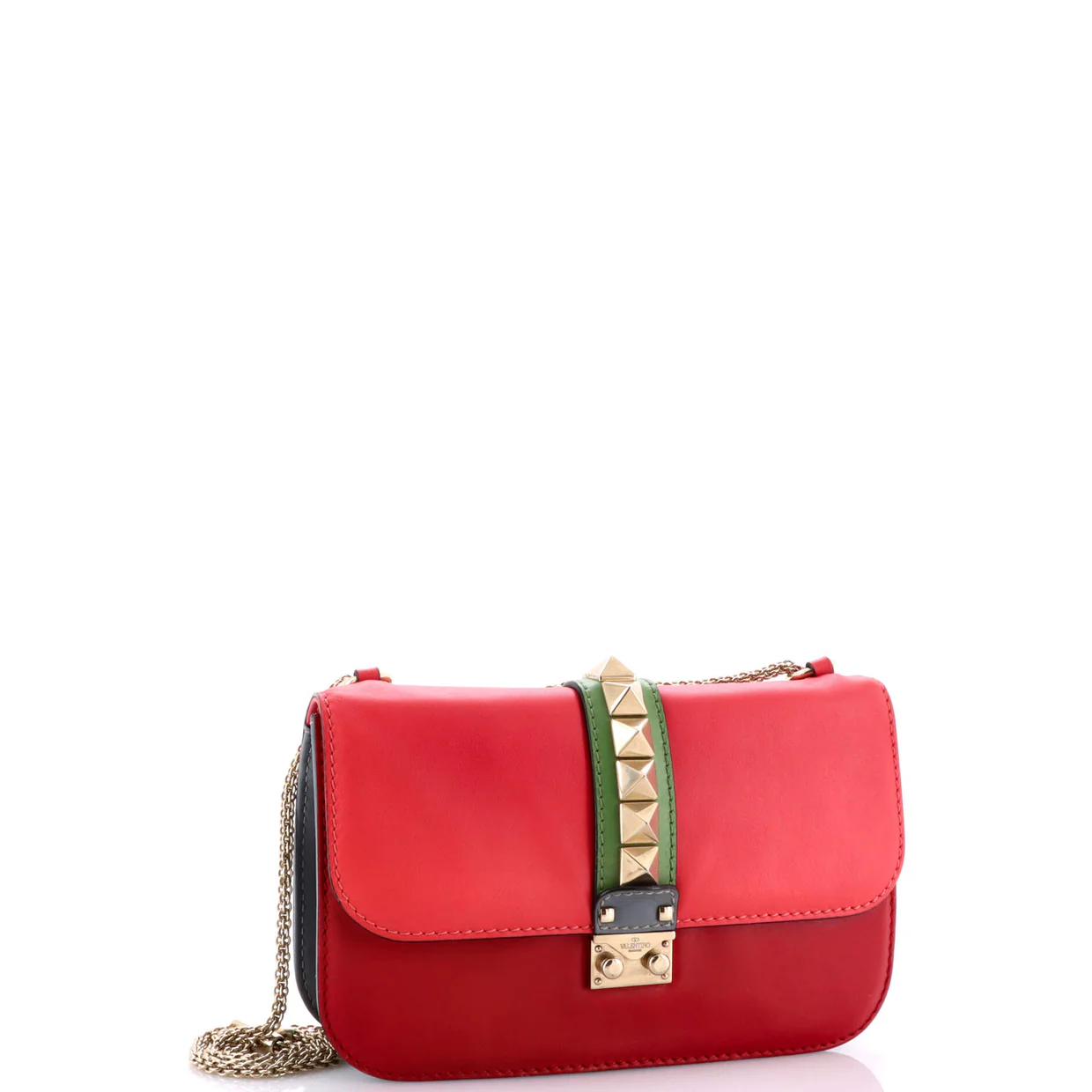 Glam Lock Shoulder Bag Leather Medium - Deep Luxury