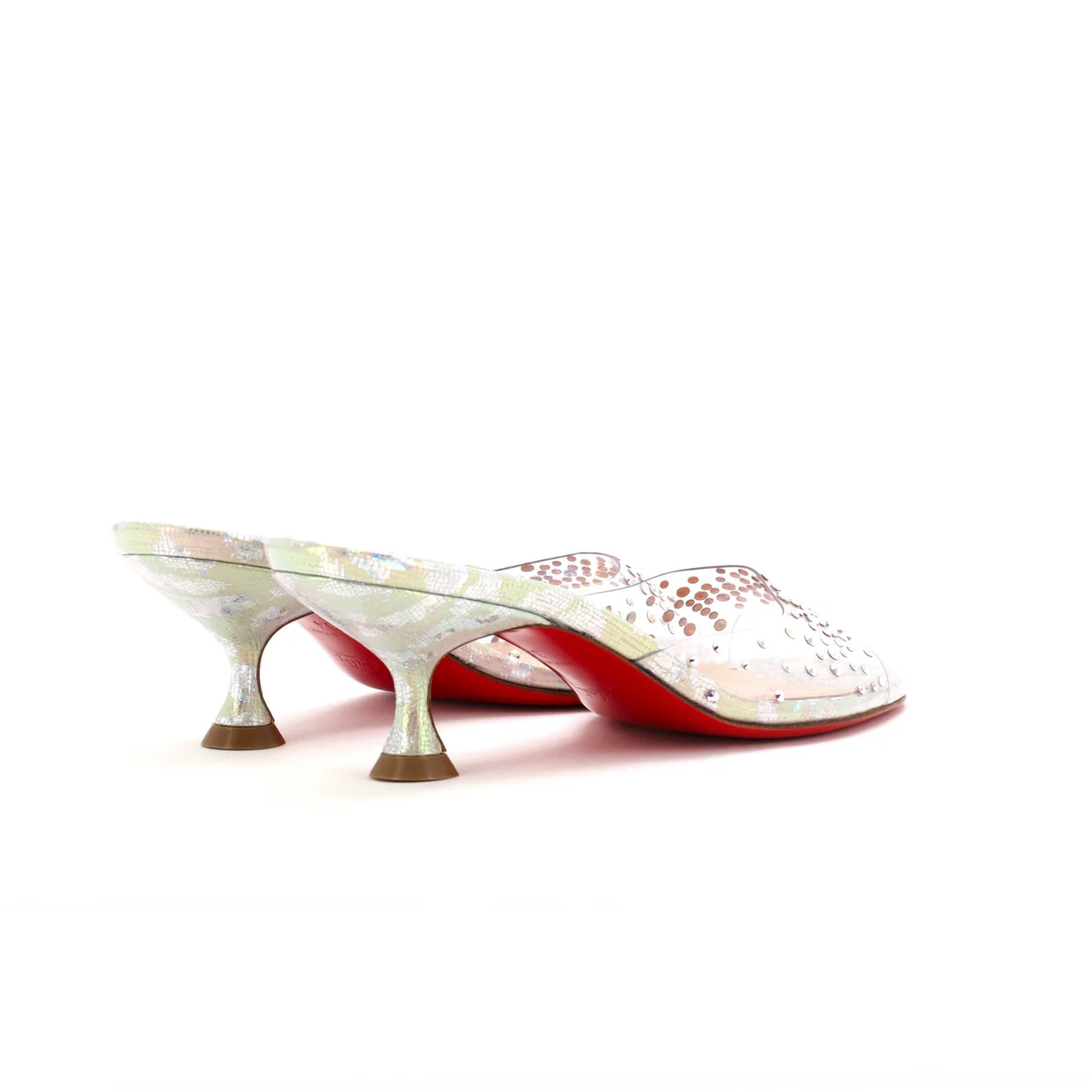 Women's Degramule Mule Sandals Embellished PVC and Leather 85 - Deep Luxury