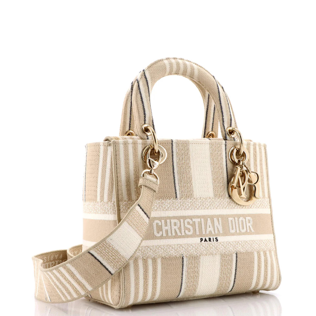 Lady D-Lite Bag Embroidered Canvas Medium - Deep Luxury