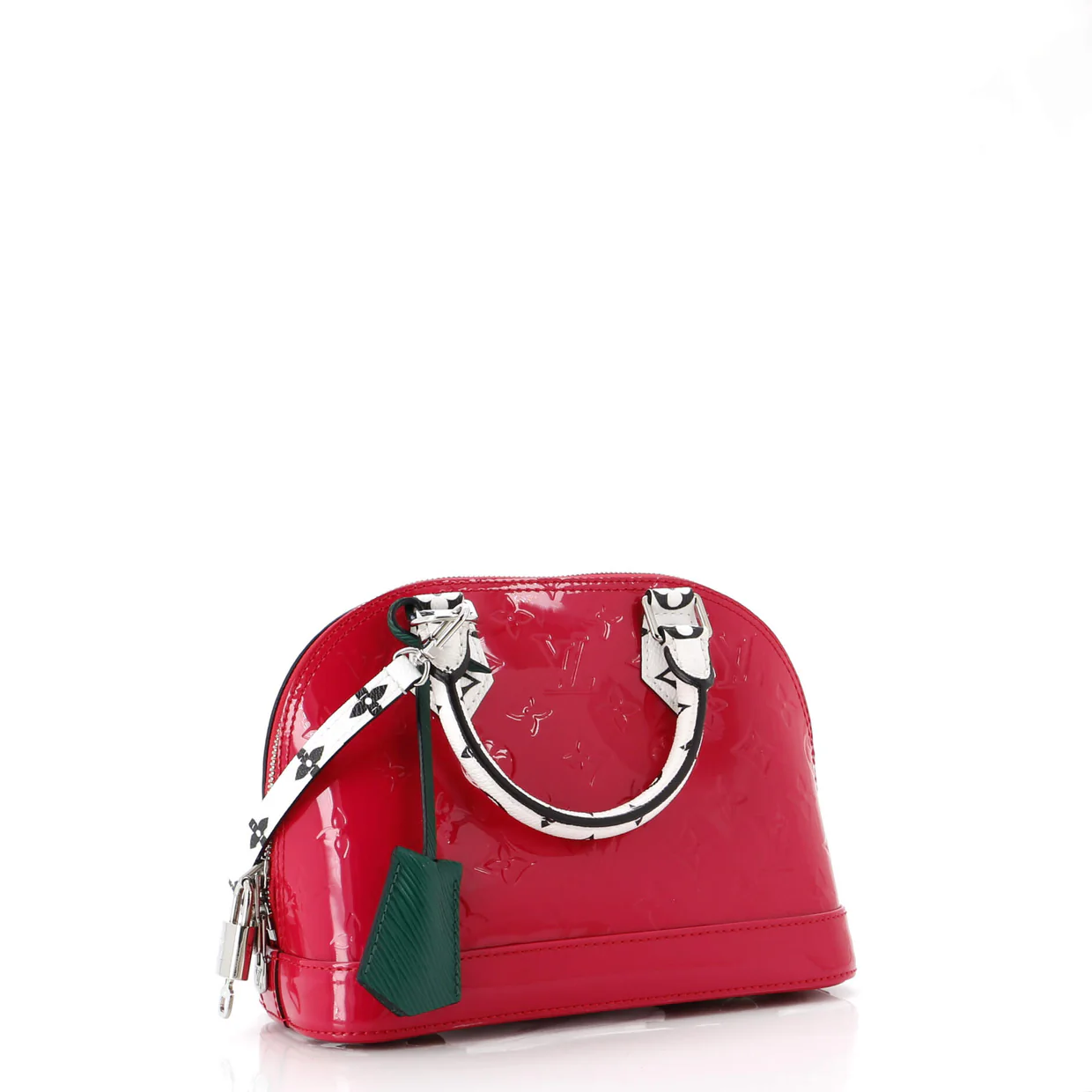 Alma Handbag Monogram Vernis with Monogram Canvas and Epi Leather BB - Deep Luxury