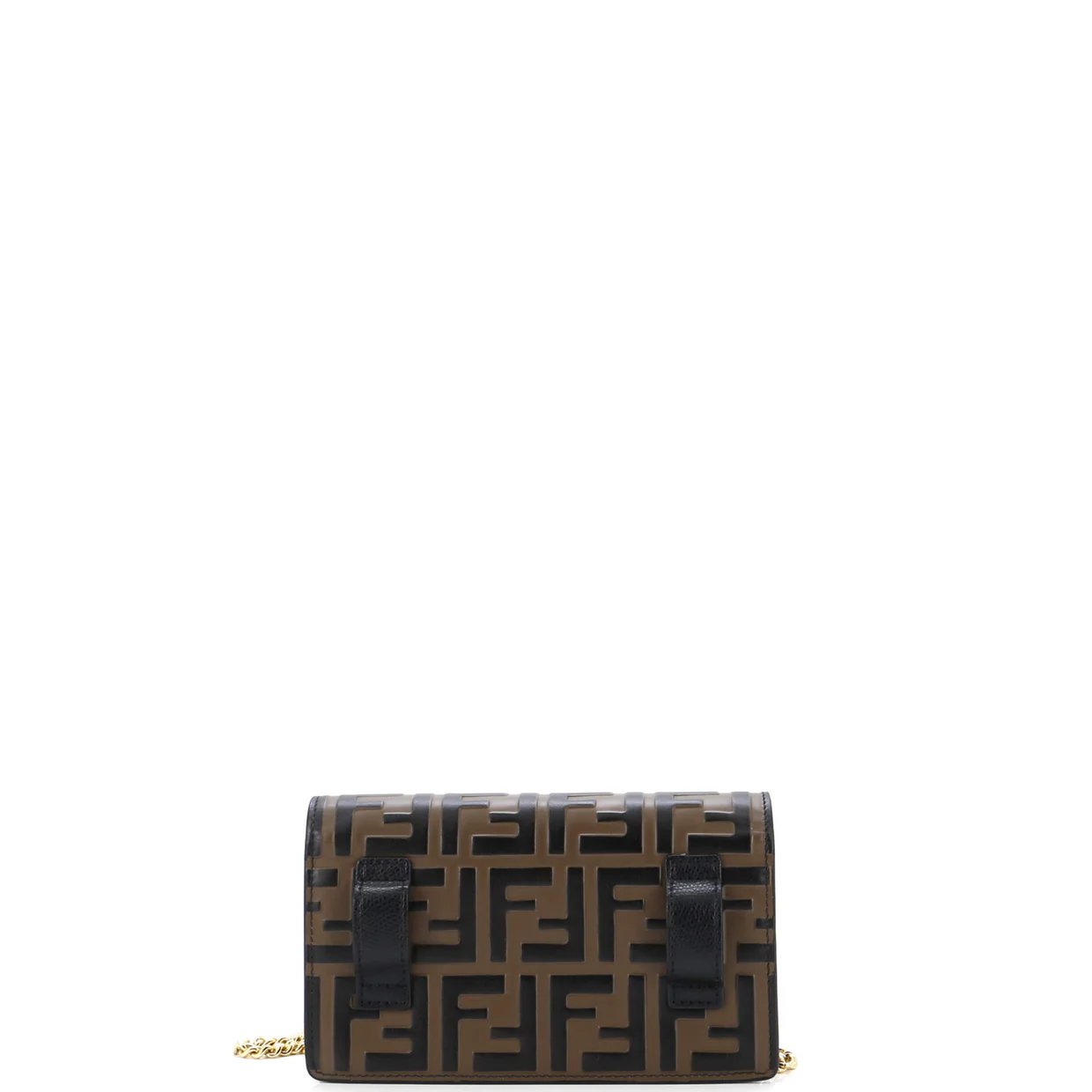 F is Fendi Convertible Belt Bag Leather with Zucca Embossed Detail - Deep Luxury