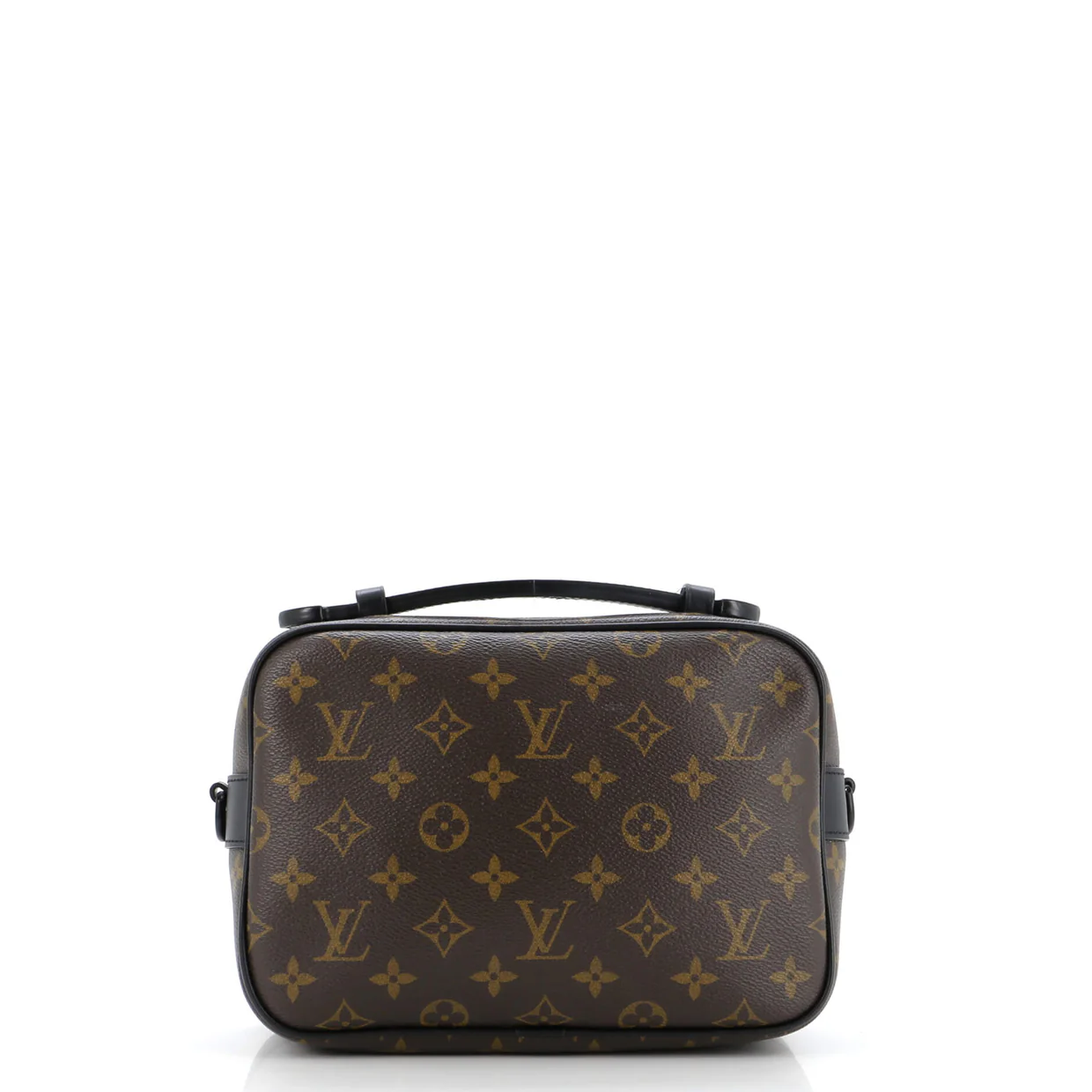 S Lock Messenger Bag Macassar Monogram Canvas - Deep Luxury