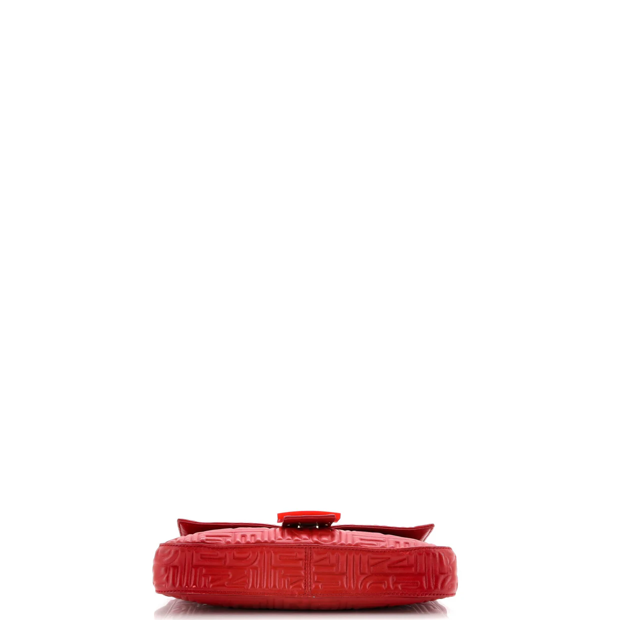 Baguette Bag Logo Embossed Leather Small - Deep Luxury