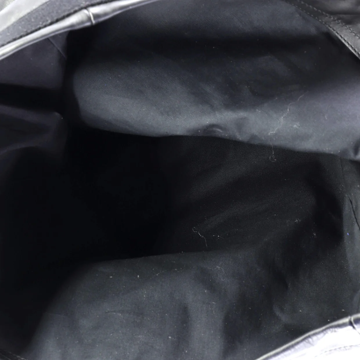 Fold Over Backpack Leather with Perforated Detail - Deep Luxury