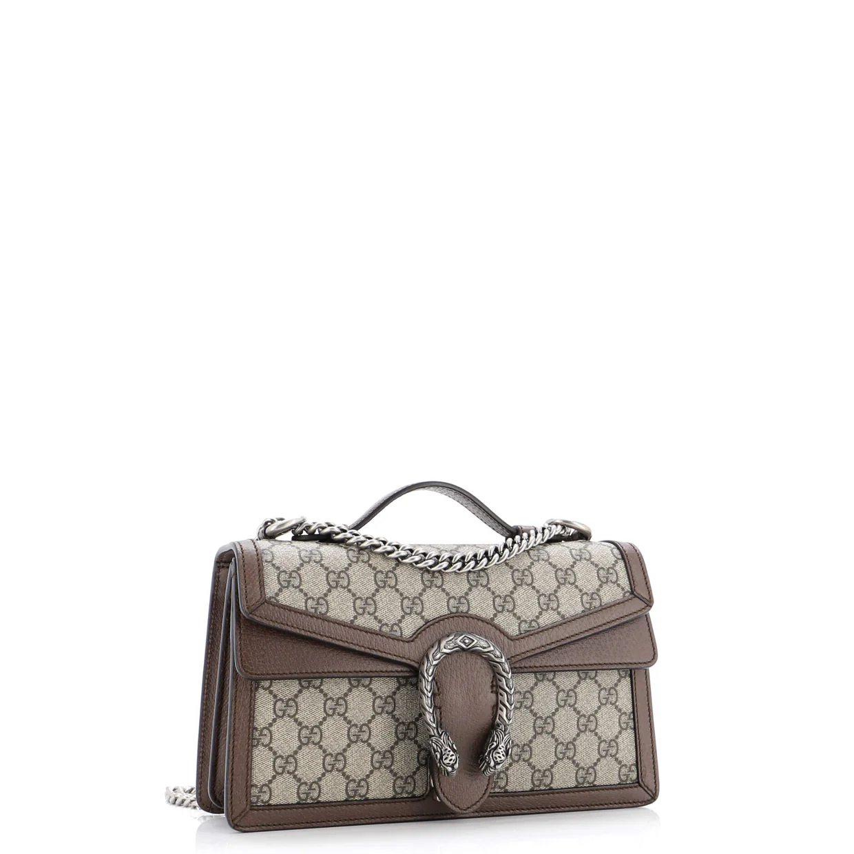 Dionysus Top Handle Chain Bag GG Coated Canvas Small - Deep Luxury