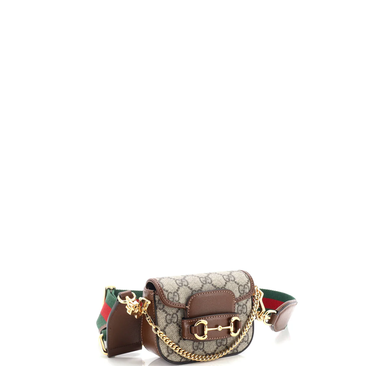 Horsebit 1955 Flap Wallet with Strap GG Coated Canvas - Deep Luxury