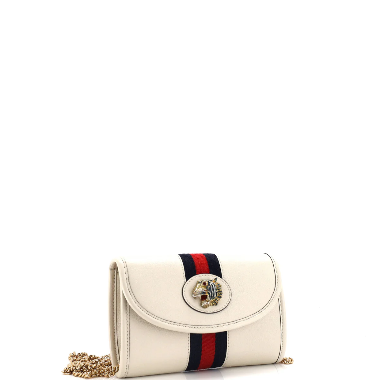 Rajah Web Chain Shoulder Bag Leather Mini - Deep Luxury