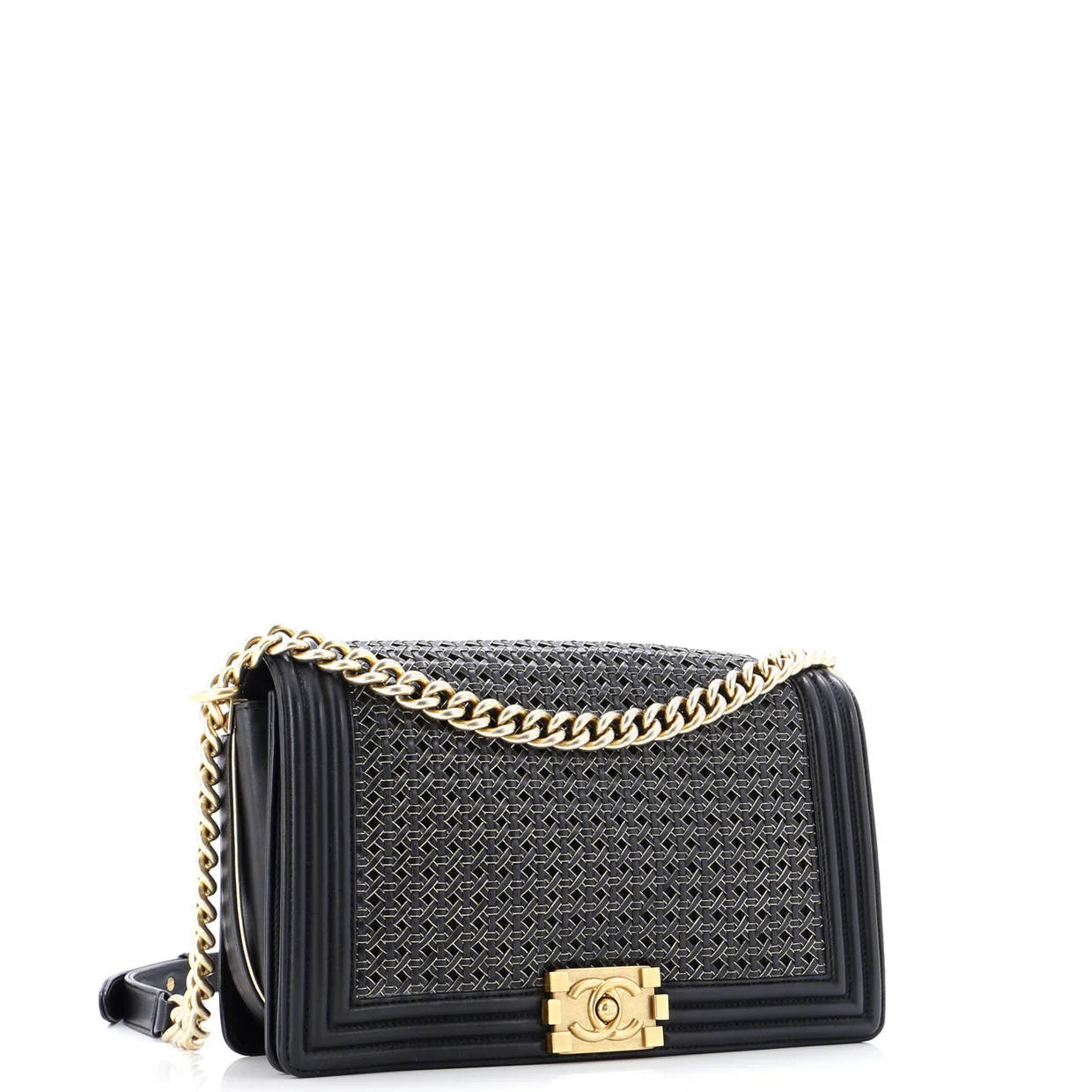 Boy Flap Bag Braided Sheepskin New Medium - Deep Luxury