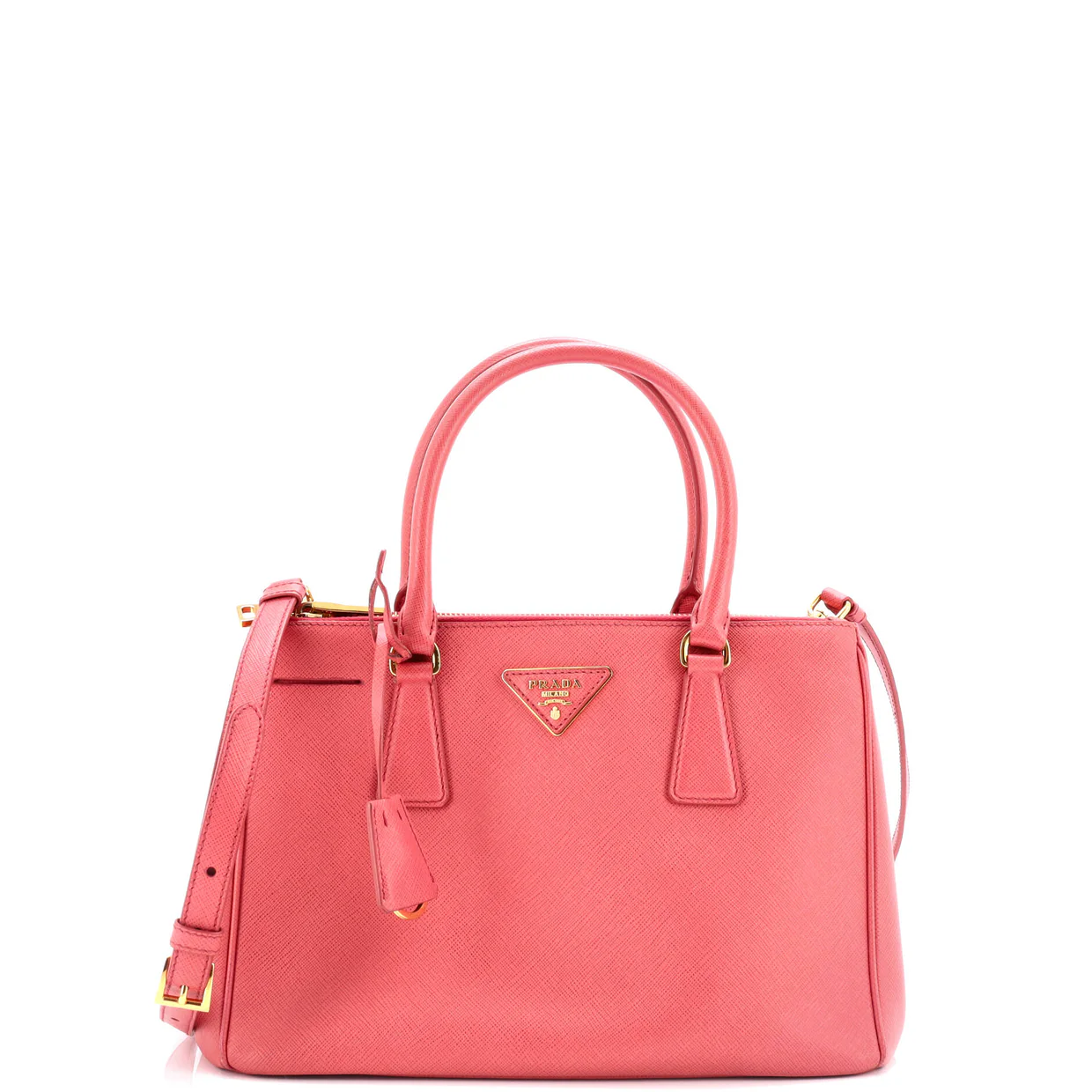 Galleria Double Zip Tote Saffiano Leather Small - Deep Luxury