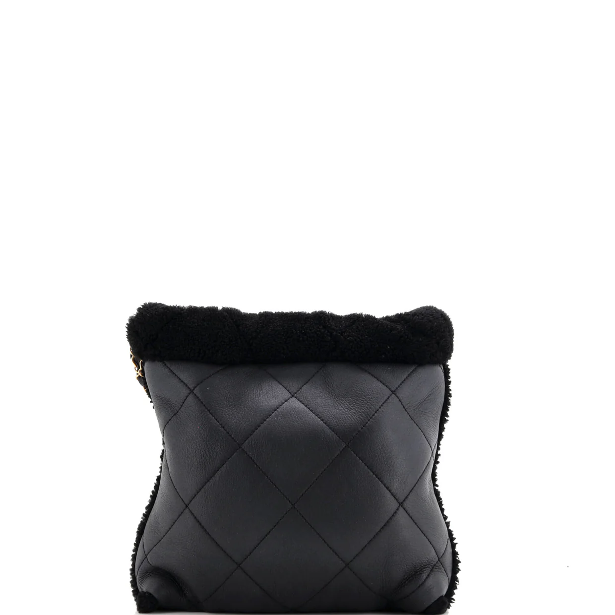 22 Chain Hobo Quilted Lambskin with Shearling Small - Deep Luxury