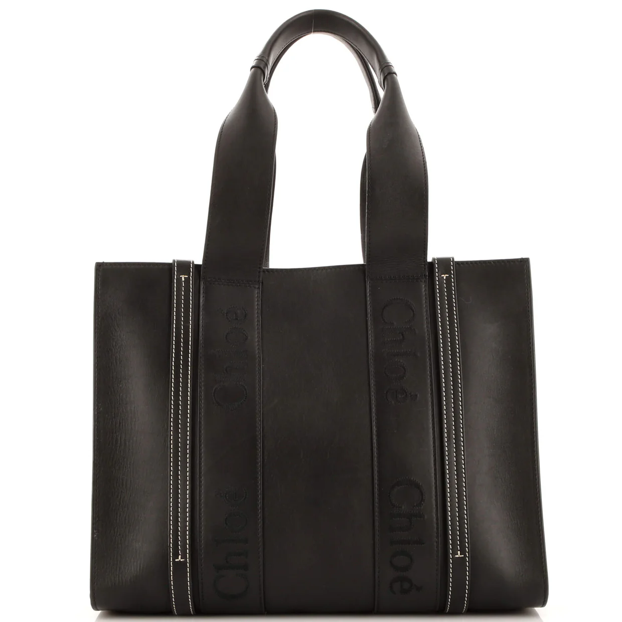 Woody Tote Leather Medium - Deep Luxury