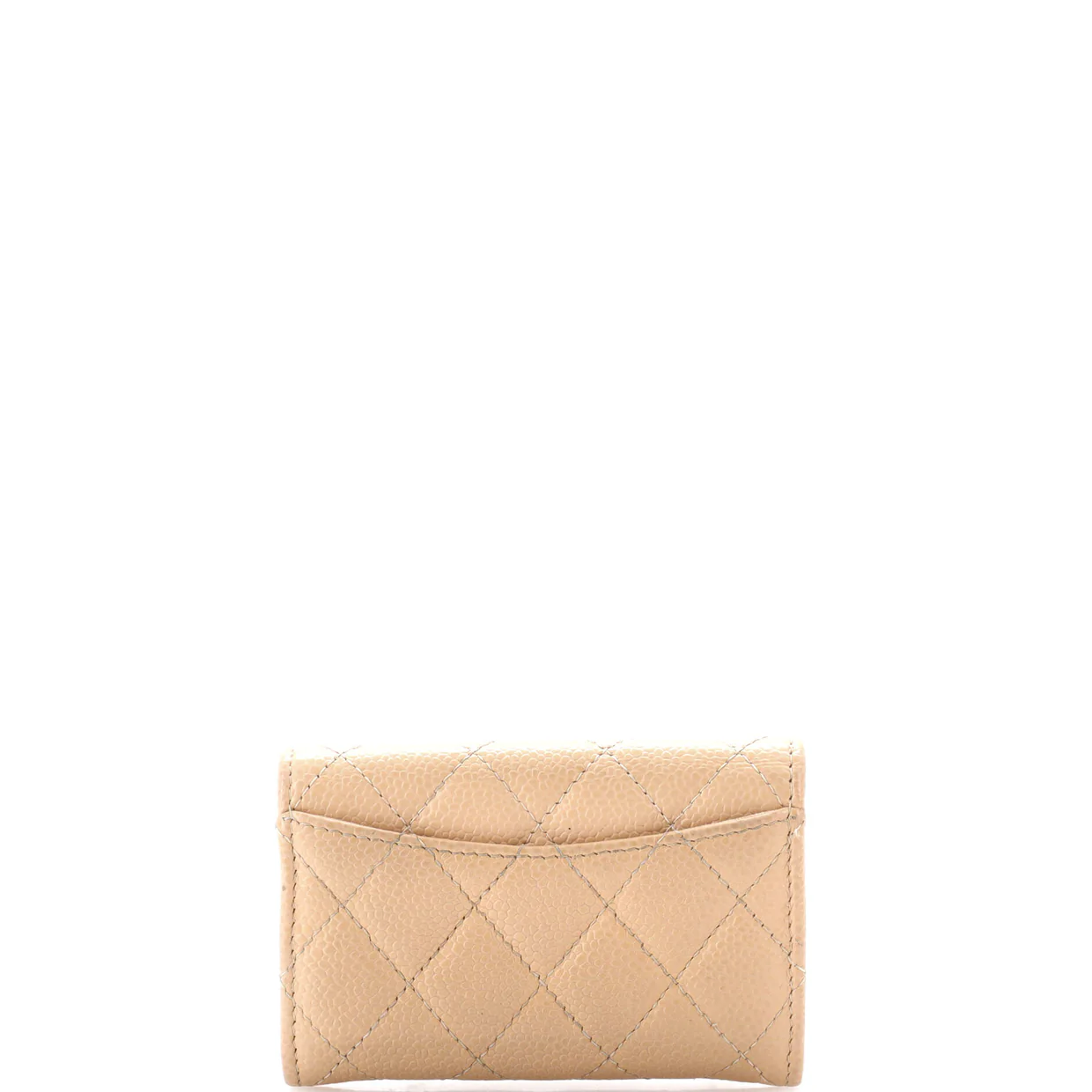 Classic Flap Card Holder Quilted Caviar - Deep Luxury