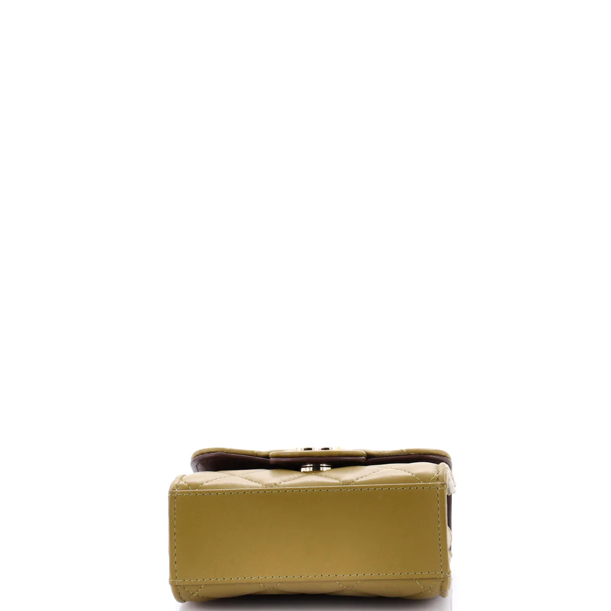 Square Classic Flap Top Handle Clutch with Chain Quilted Lambskin - Deep Luxury