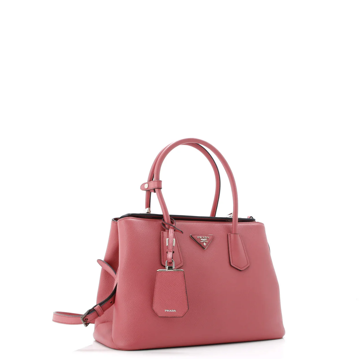 Turnlock Cuir Twin Tote Saffiano Leather Small - Deep Luxury