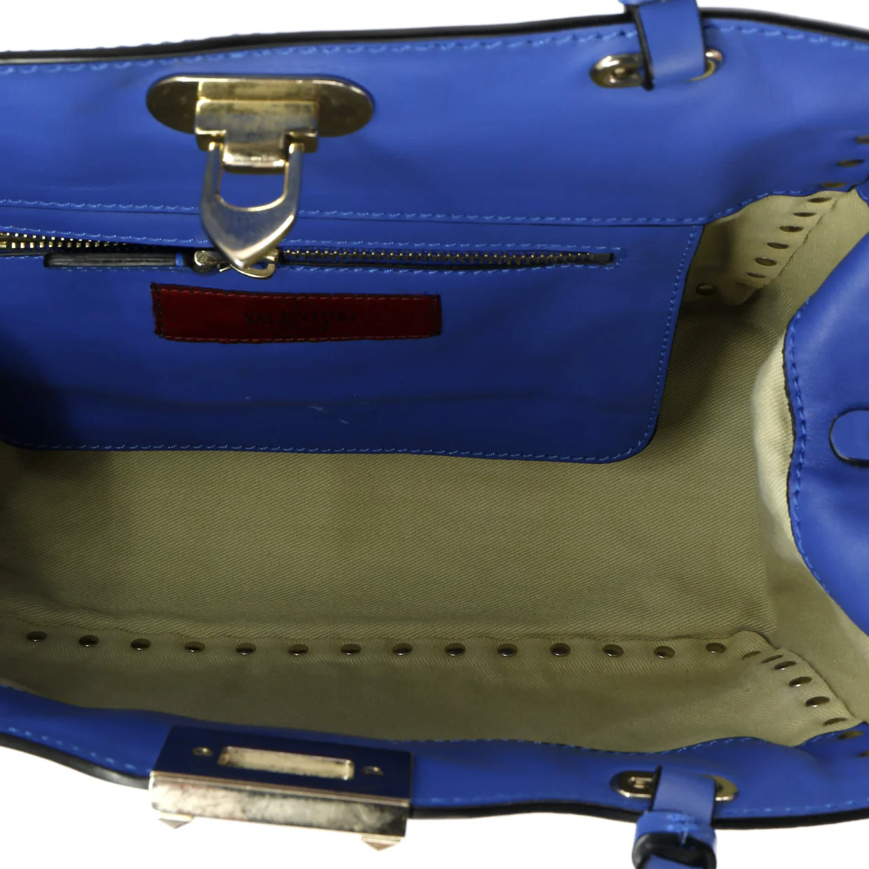 Rockstud Tote Soft Leather Small - Deep Luxury