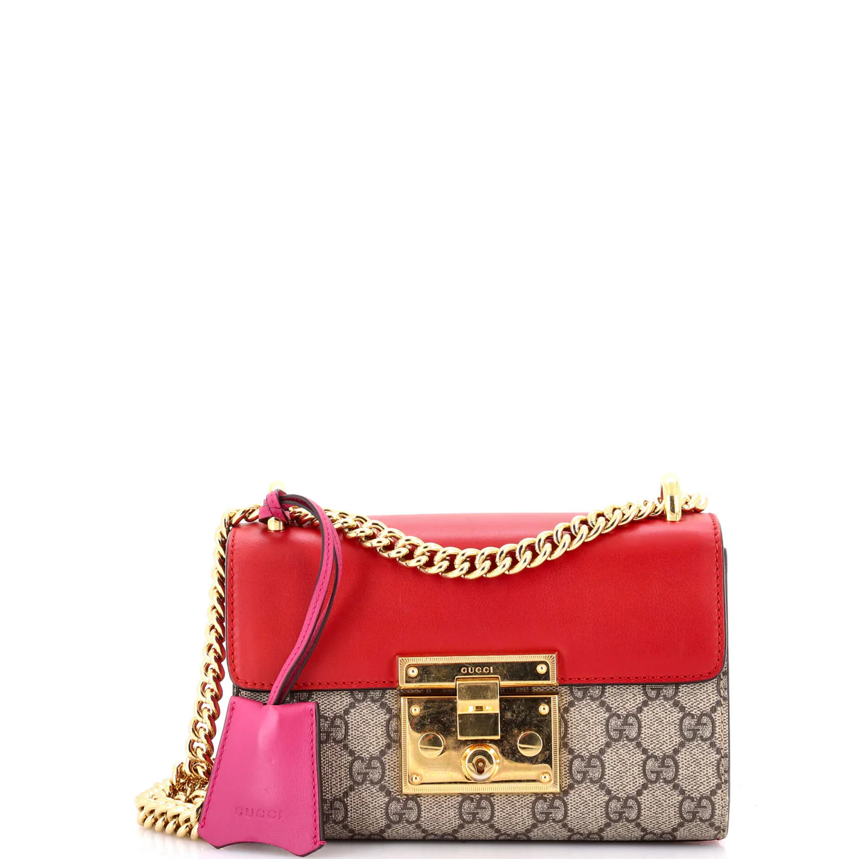 Padlock Shoulder Bag GG Coated Canvas and Leather Small - Deep Luxury