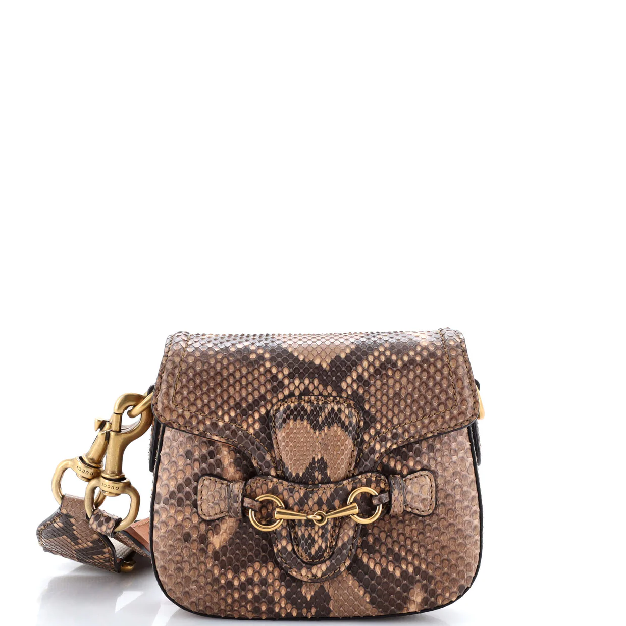 Lady Web Shoulder Bag Python Medium - Deep Luxury