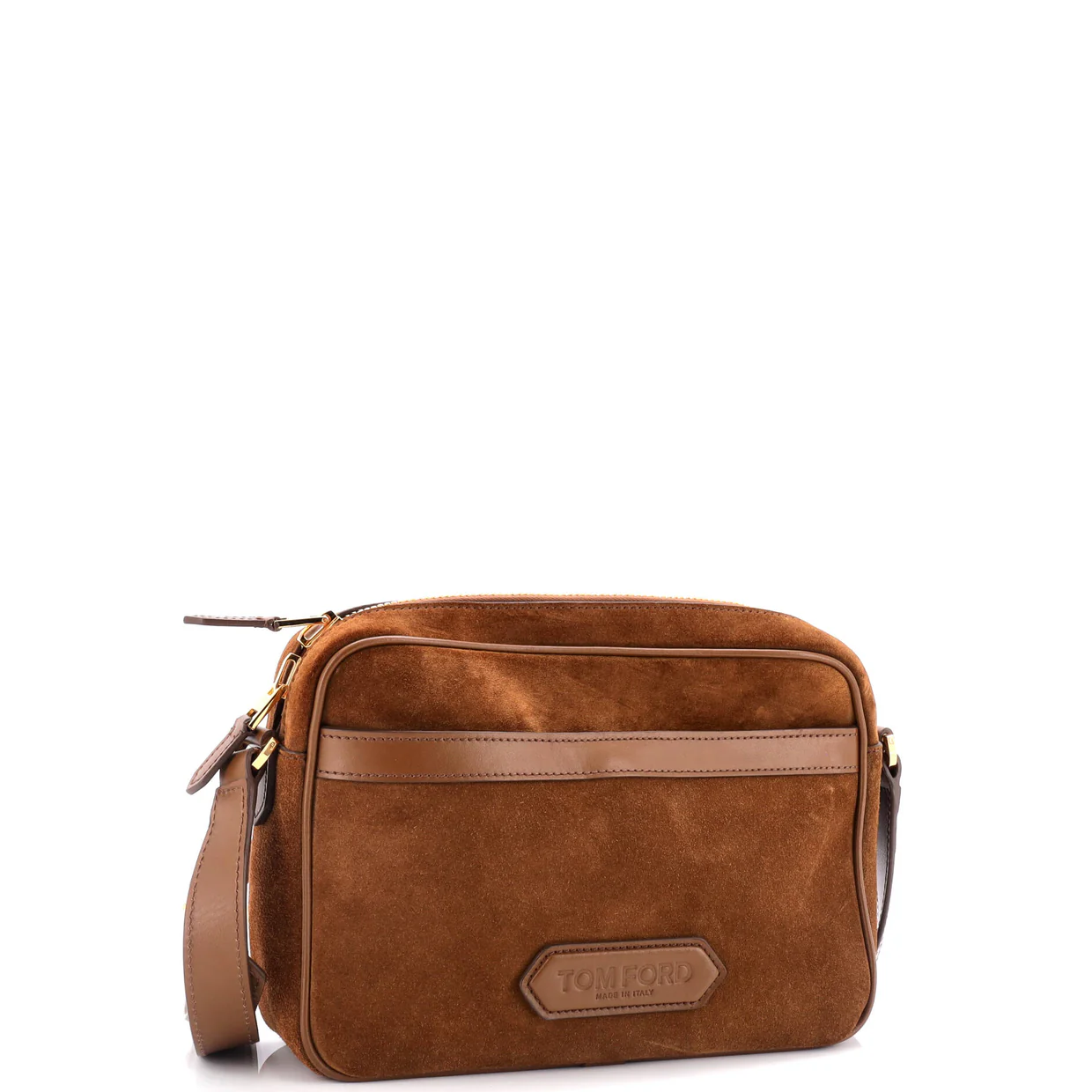 Front Pocket Messenger Bag Suede and Leather - Deep Luxury