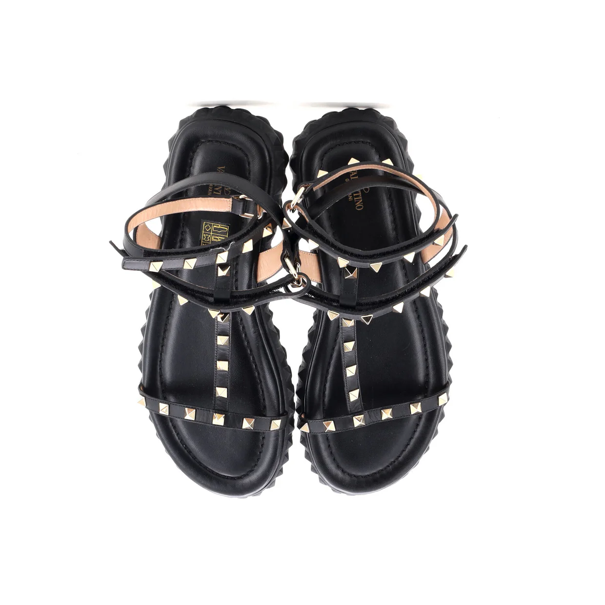Women's Rockstud Gladiator Platform Sandals Leather - Deep Luxury