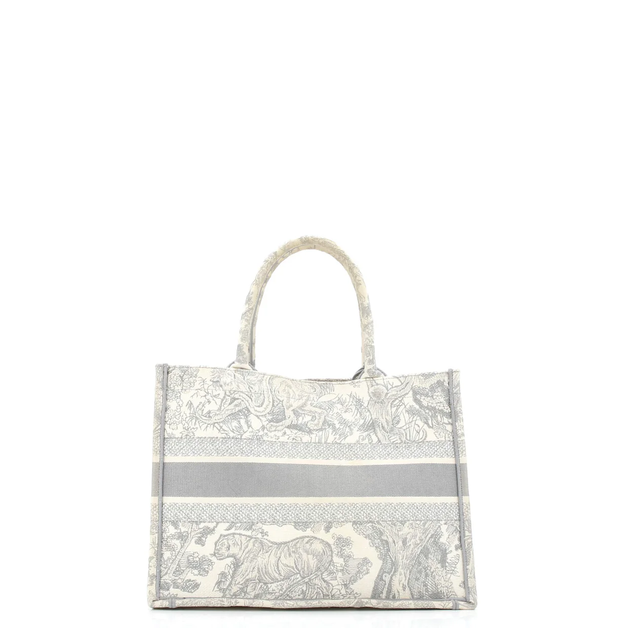 Book Tote Embroidered Canvas Medium - Deep Luxury