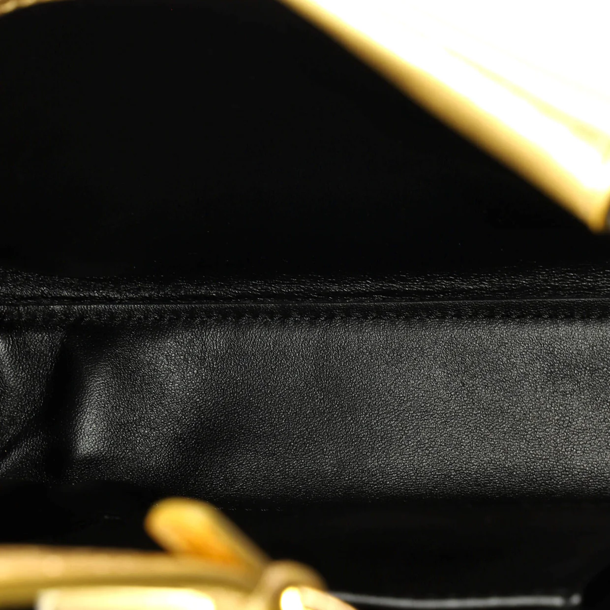 Resin Handle Peekaboo Bag Leather Mini - Deep Luxury