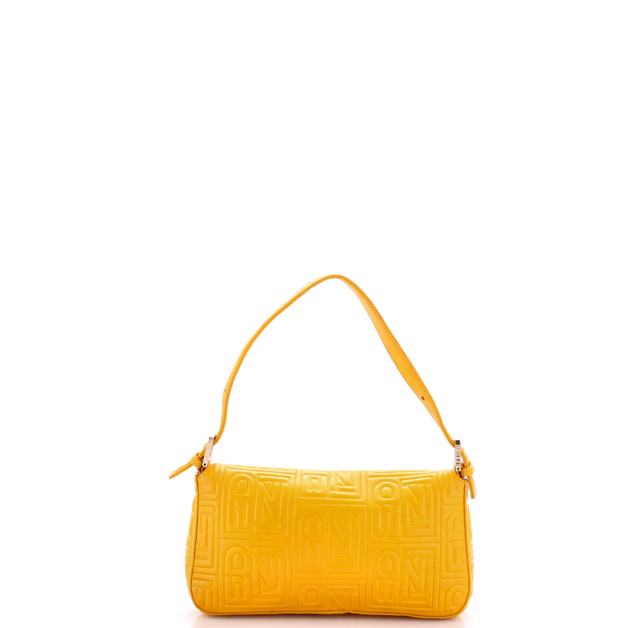 Baguette Bag Logo Embossed Leather Small - Deep Luxury