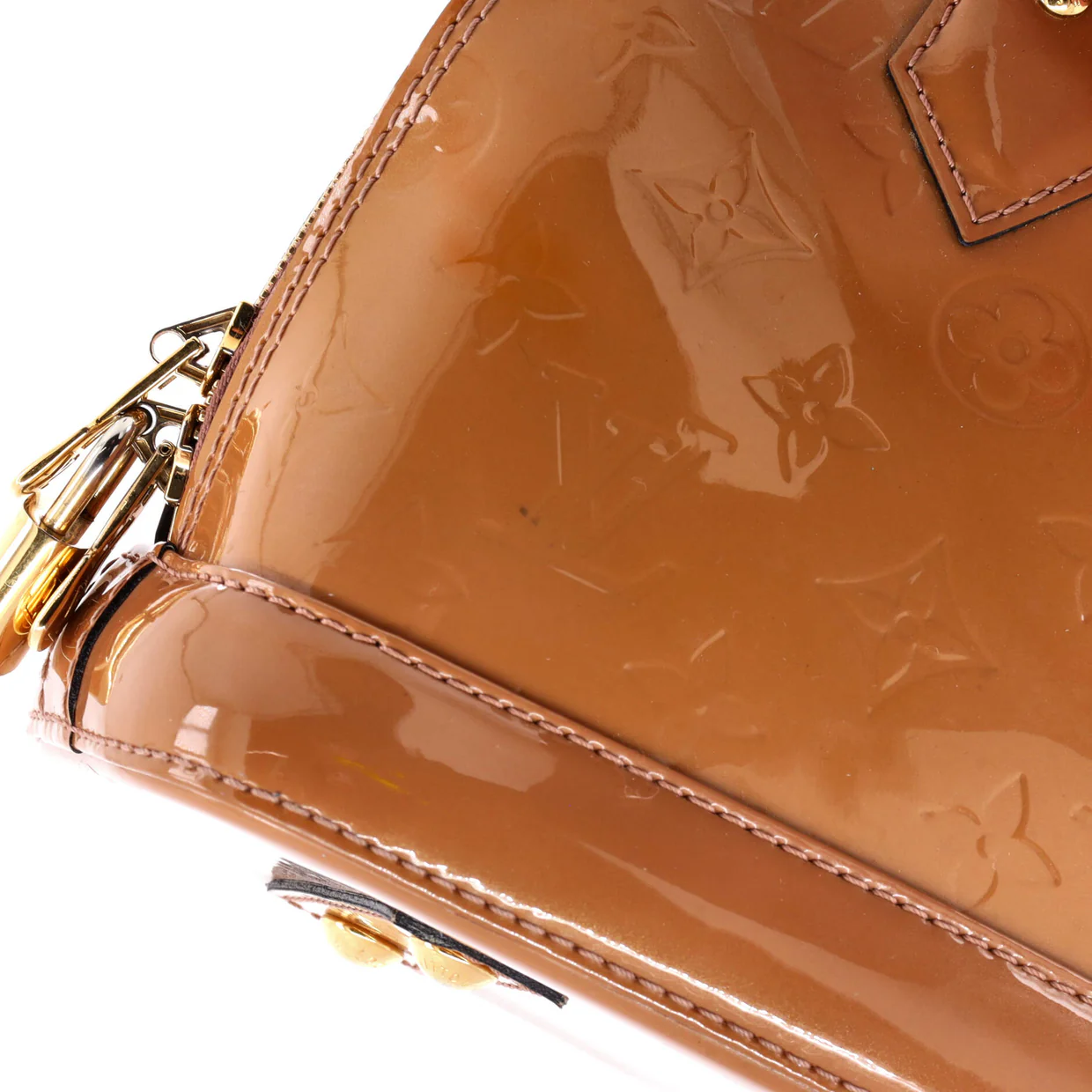 Alma Handbag Monogram Vernis BB - Deep Luxury