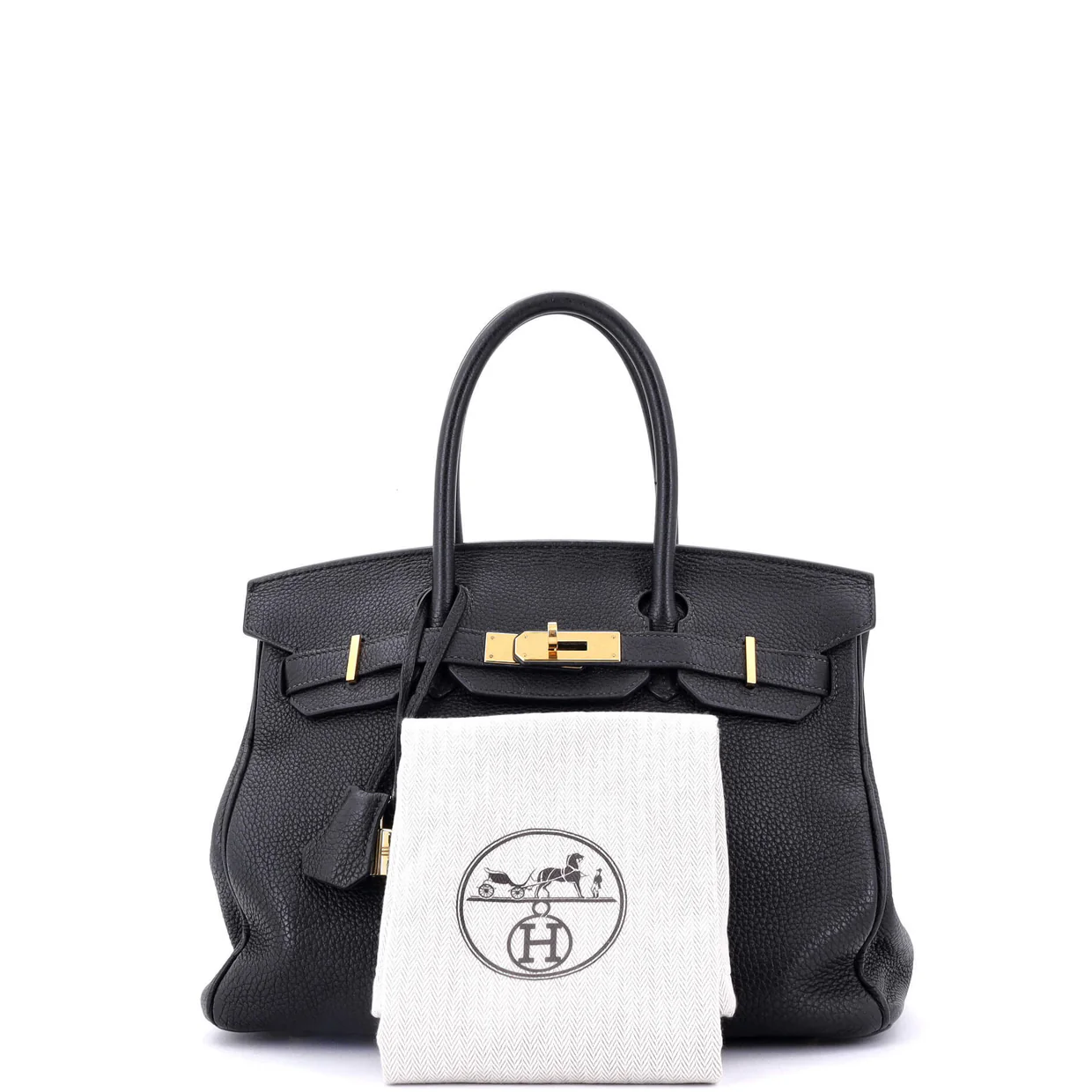 Birkin Handbag Noir Togo with Gold Hardware 30 - Deep Luxury