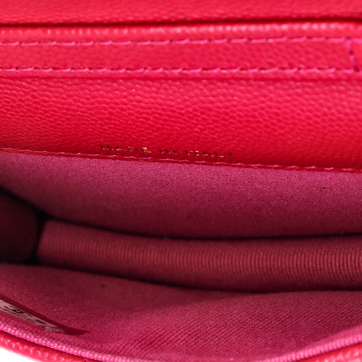 Twist Your Buttons Flap Coin Purse with Chain Quilted Shiny Caviar - Deep Luxury