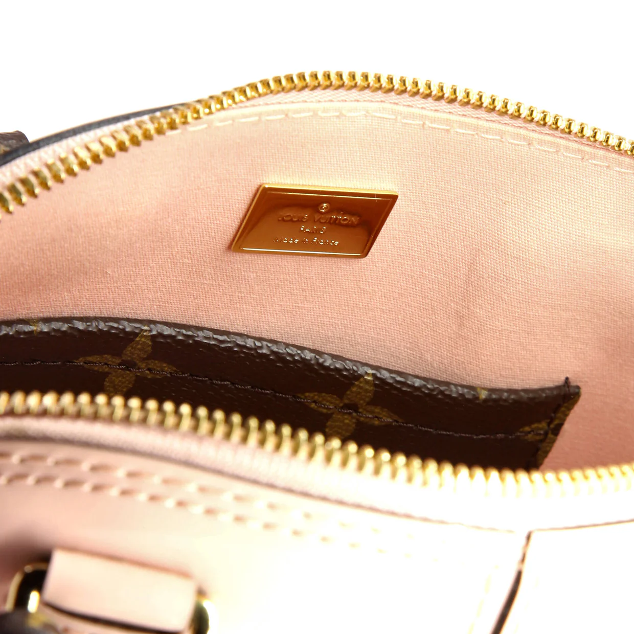 Alma Handbag Vernis with Monogram Canvas BB - Deep Luxury