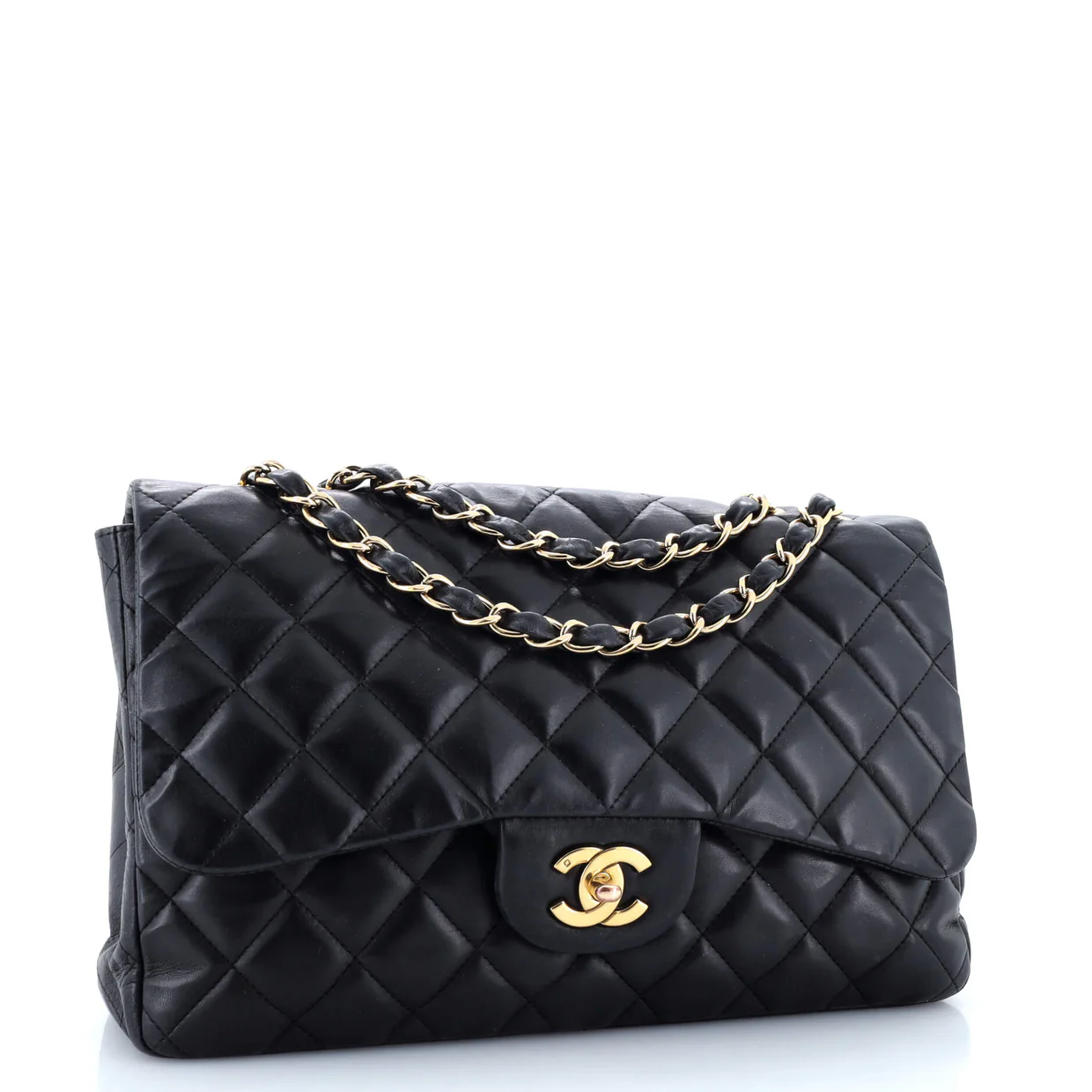 Classic Single Flap Bag Quilted Lambskin Jumbo - Deep Luxury