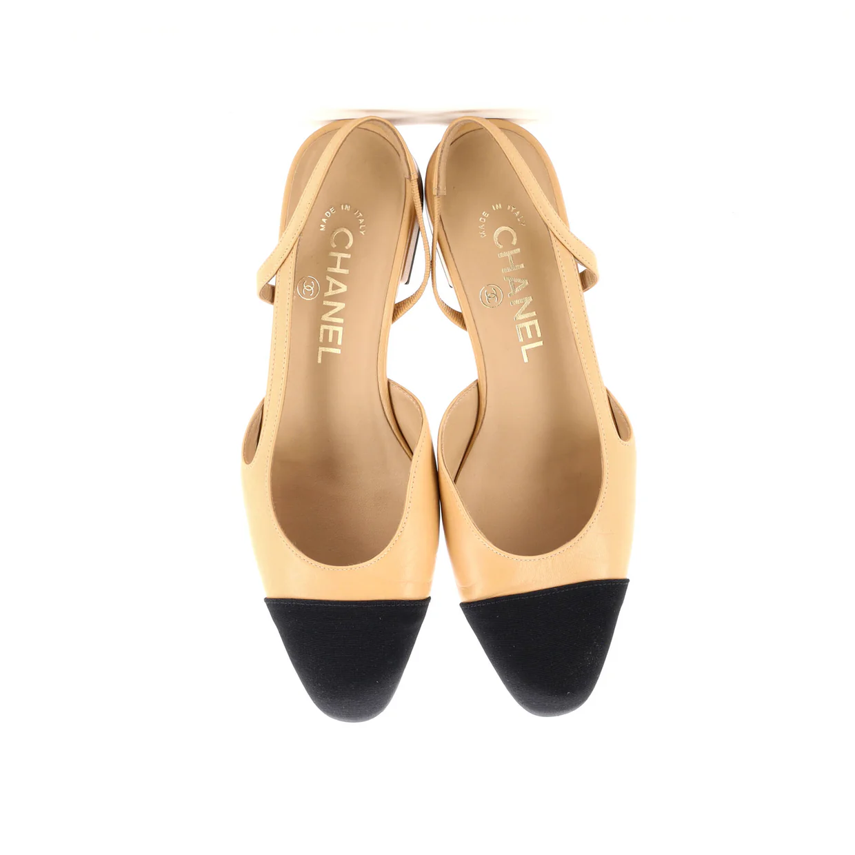 Women's Cap Toe CC Slingback Flats Leather - Deep Luxury
