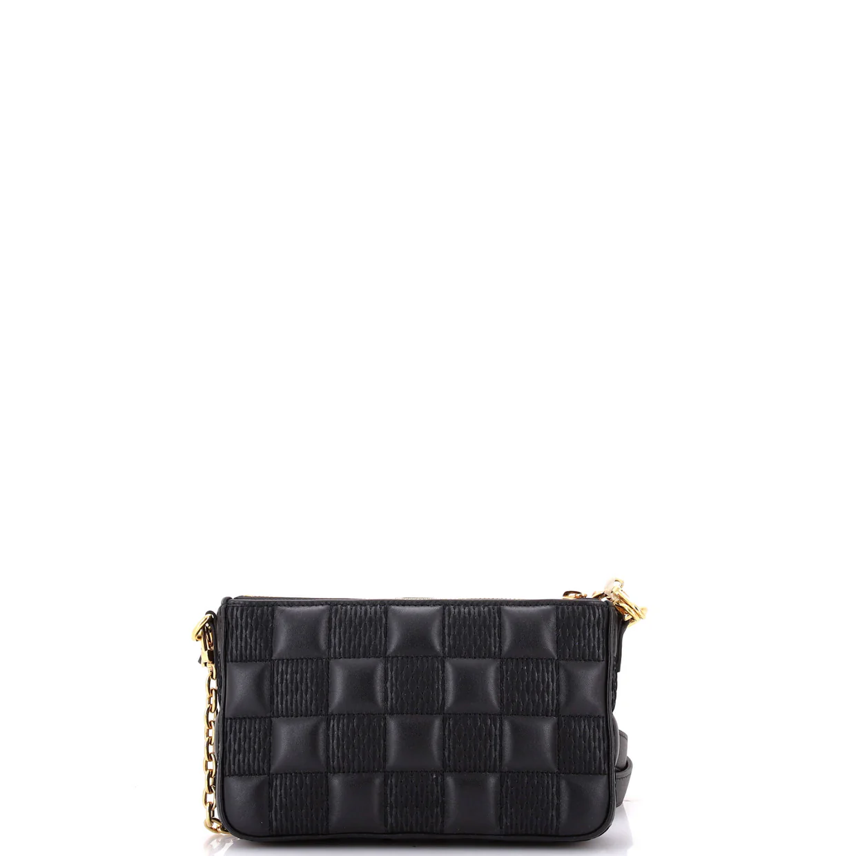 Pochette Troca Damier Quilted Lambskin MM - Deep Luxury