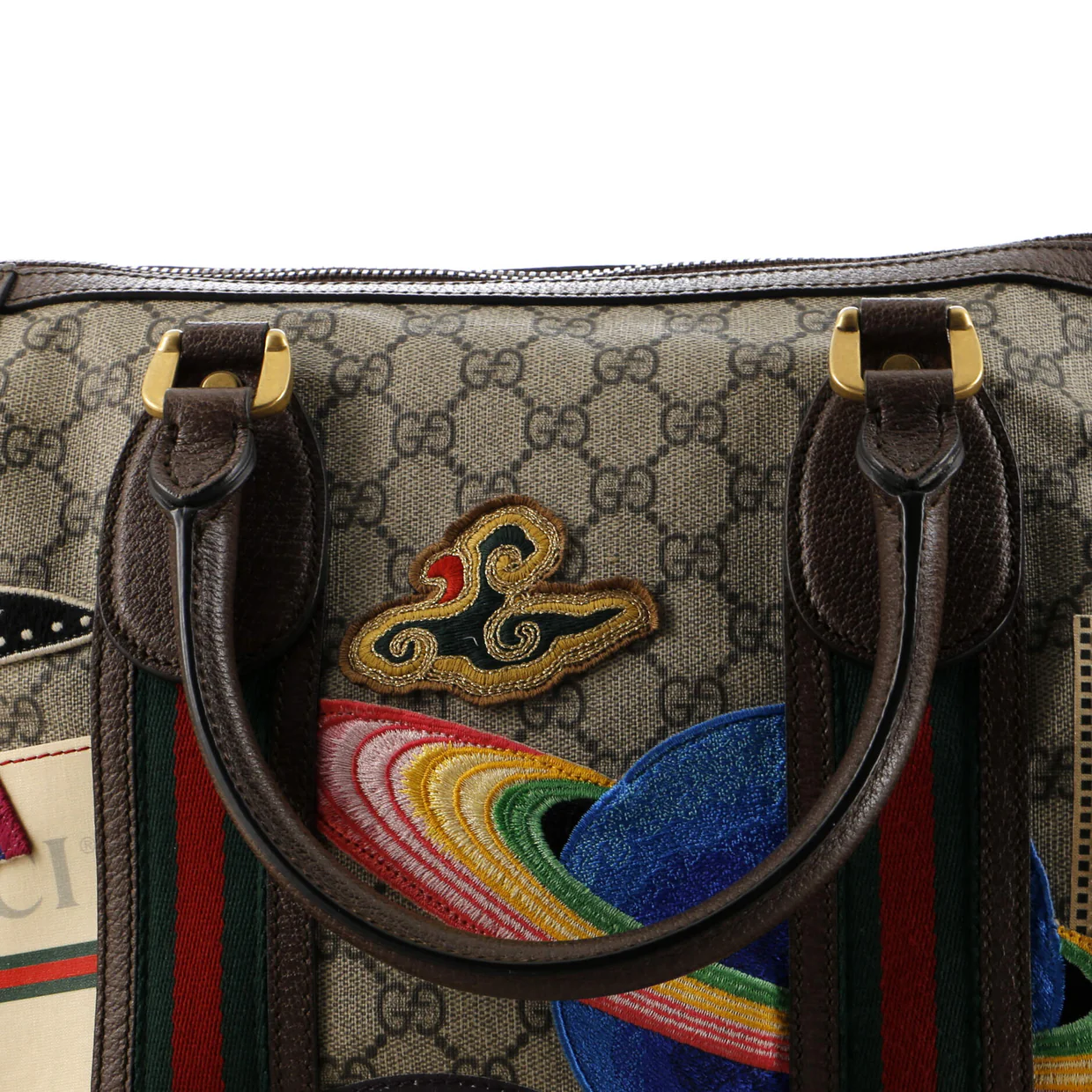 Courrier Carry On Convertible Duffle GG Coated Canvas with Applique Small - Deep Luxury