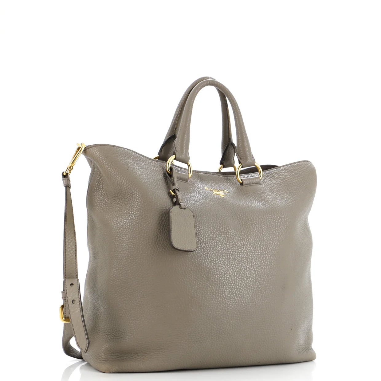 Convertible Shopper Tote Vitello Daino Large - Deep Luxury