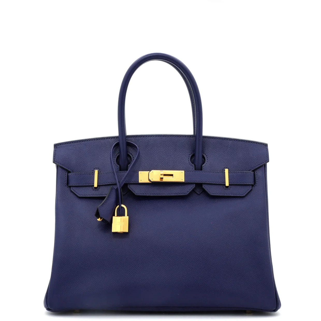 Birkin Handbag Bleu Encre Epsom with Gold Hardware 30 - Deep Luxury